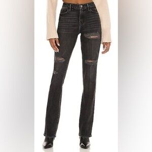 Frame Le Mini Boot Washed Black Jeans